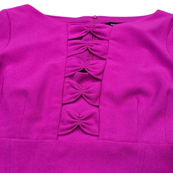 Nanette Lepore Fuchsia Pink 3/4 Sleeve Sheath Dress with Cut Out Bows Women’s 12 - Picture 3 of 7